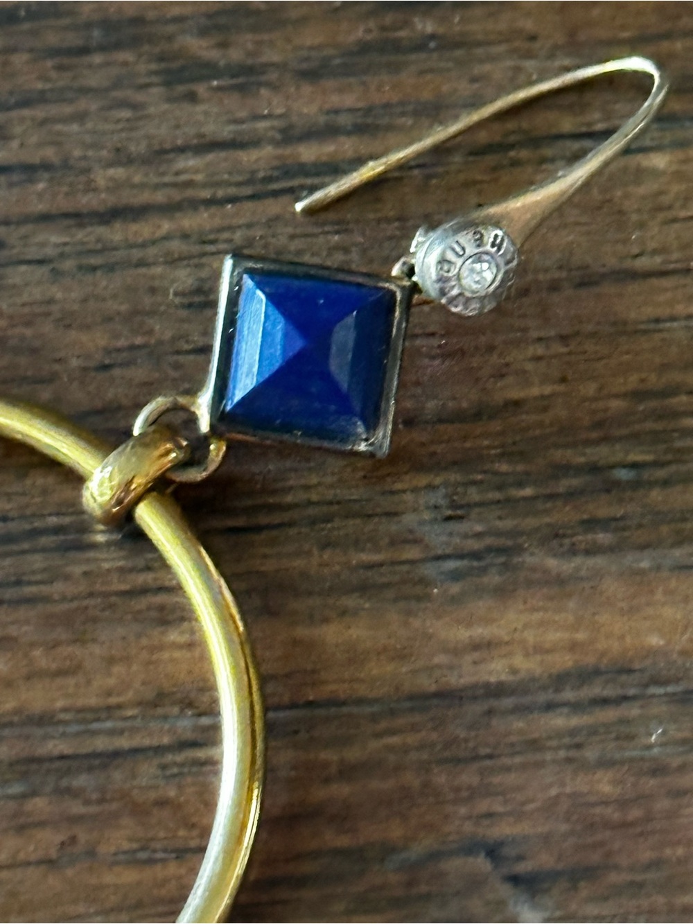 Henri Bendel matching Gold and Blue Earrings & Bracelet - Picture 14 of 15